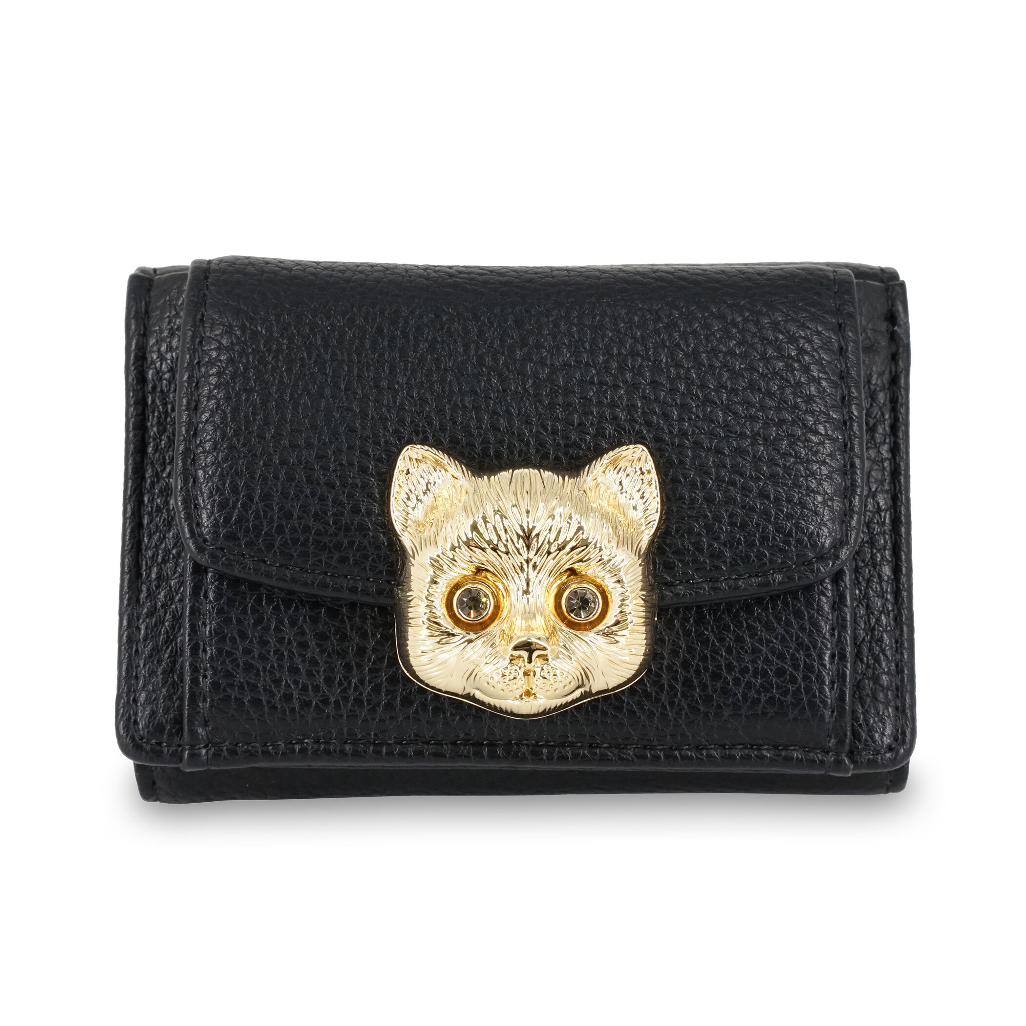 PAUL&JOE「ミニ財布／３Ｄ　キャットフェイス／２６ＳＳ」|財布|ブラック