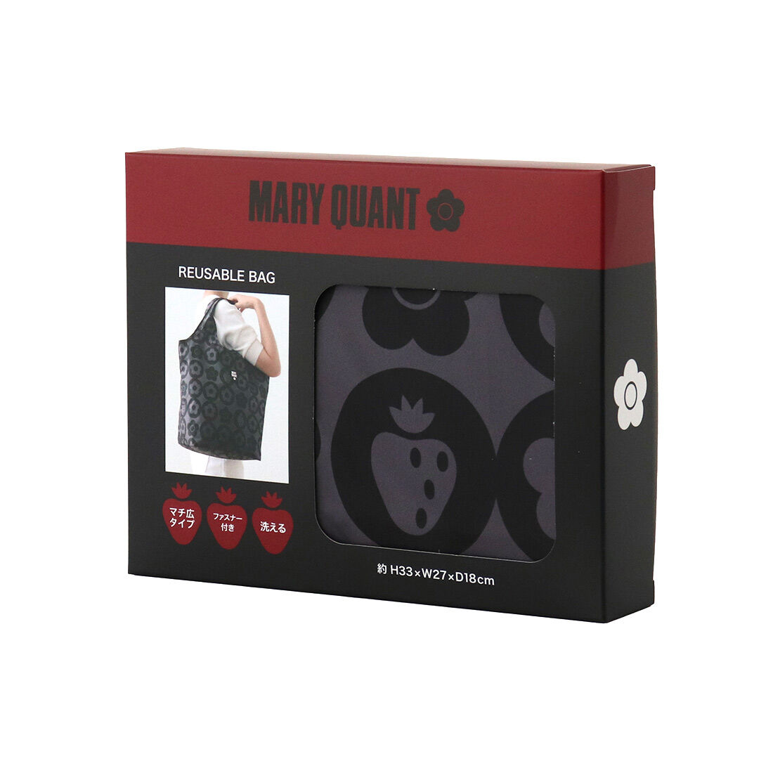  「MARY QUANT エコバッグ＜イチゴ＞」|エコバッグ|