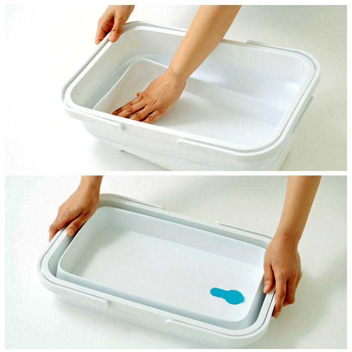 BACKYARD FAMILY「ランドリーバスケット 折りたたみ 通販 四角 大 容量 足湯 シリコン 浸け置き バケツ」|その他|