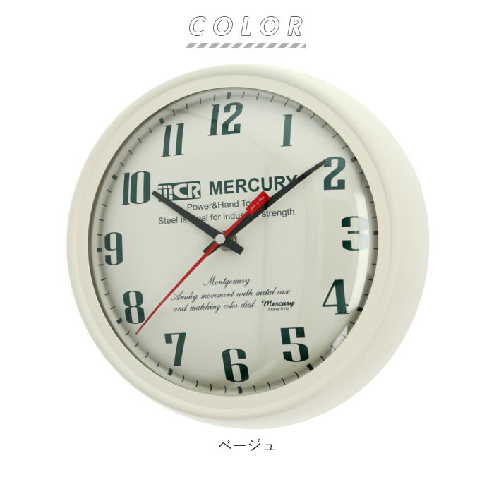 MERCURY「マーキュリー 壁掛け時計 mercury 通販 雑貨 MONTGOMERY ウォールクロック 時計」|クロック・置時計|