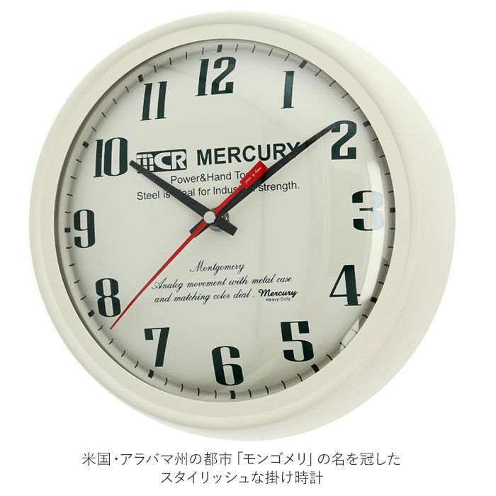 MERCURY「マーキュリー 壁掛け時計 mercury 通販 雑貨 MONTGOMERY ウォールクロック 時計」|クロック・置時計|