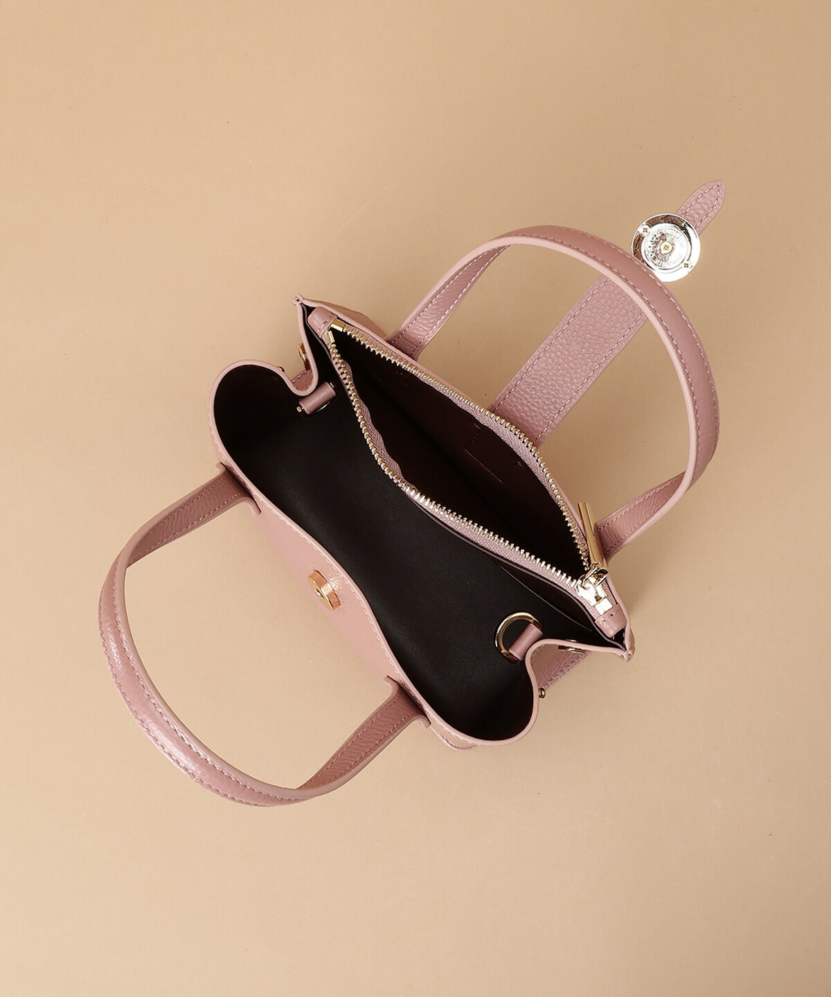 Samantha Thavasa「サークルモチーフスクエアレザートートバッグ 小サイズ」|トートバッグ|