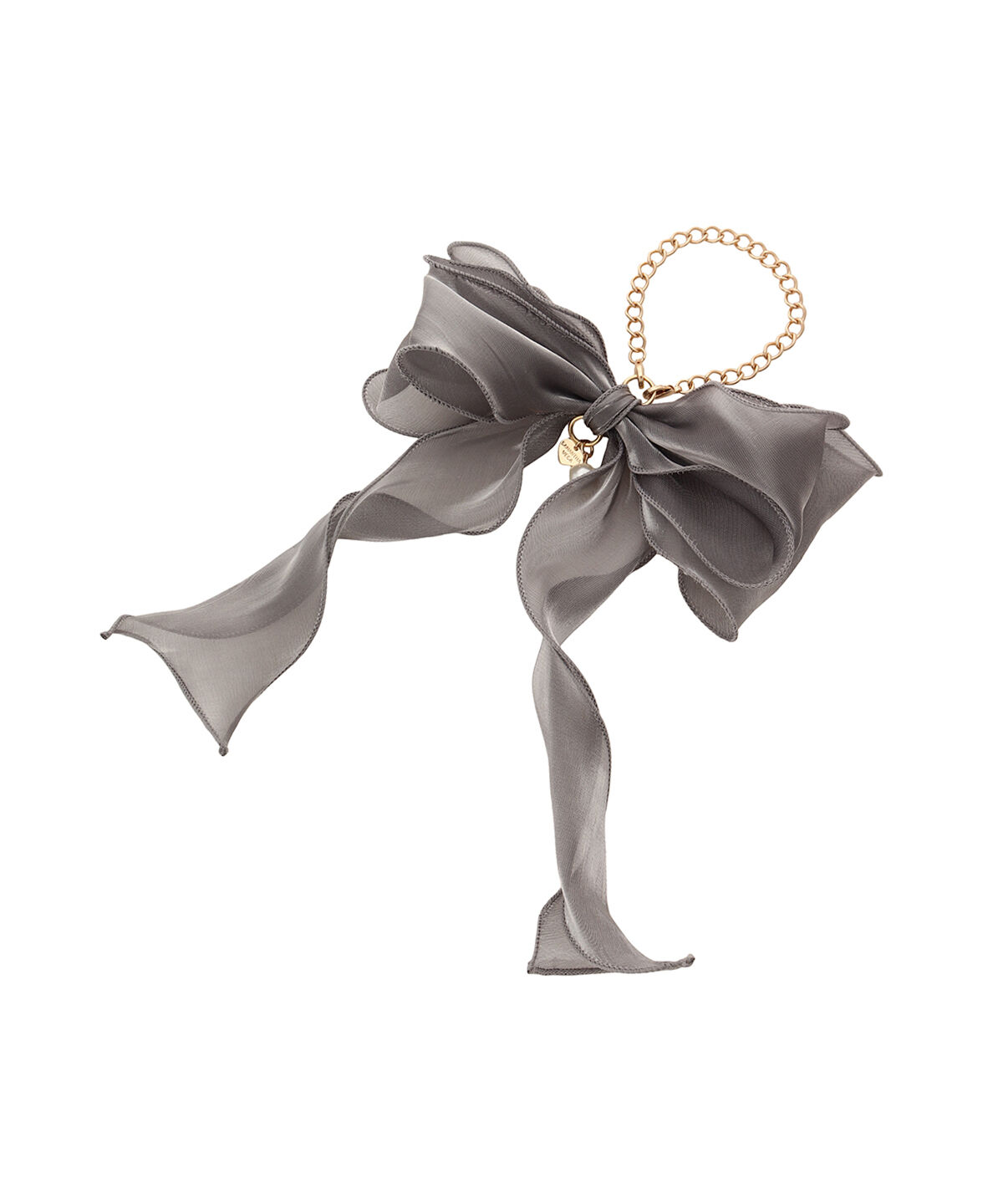 Samantha Vega「2wayオーガンジーリボンバッグチャーム」|チャーム・キーホルダー|グレー
