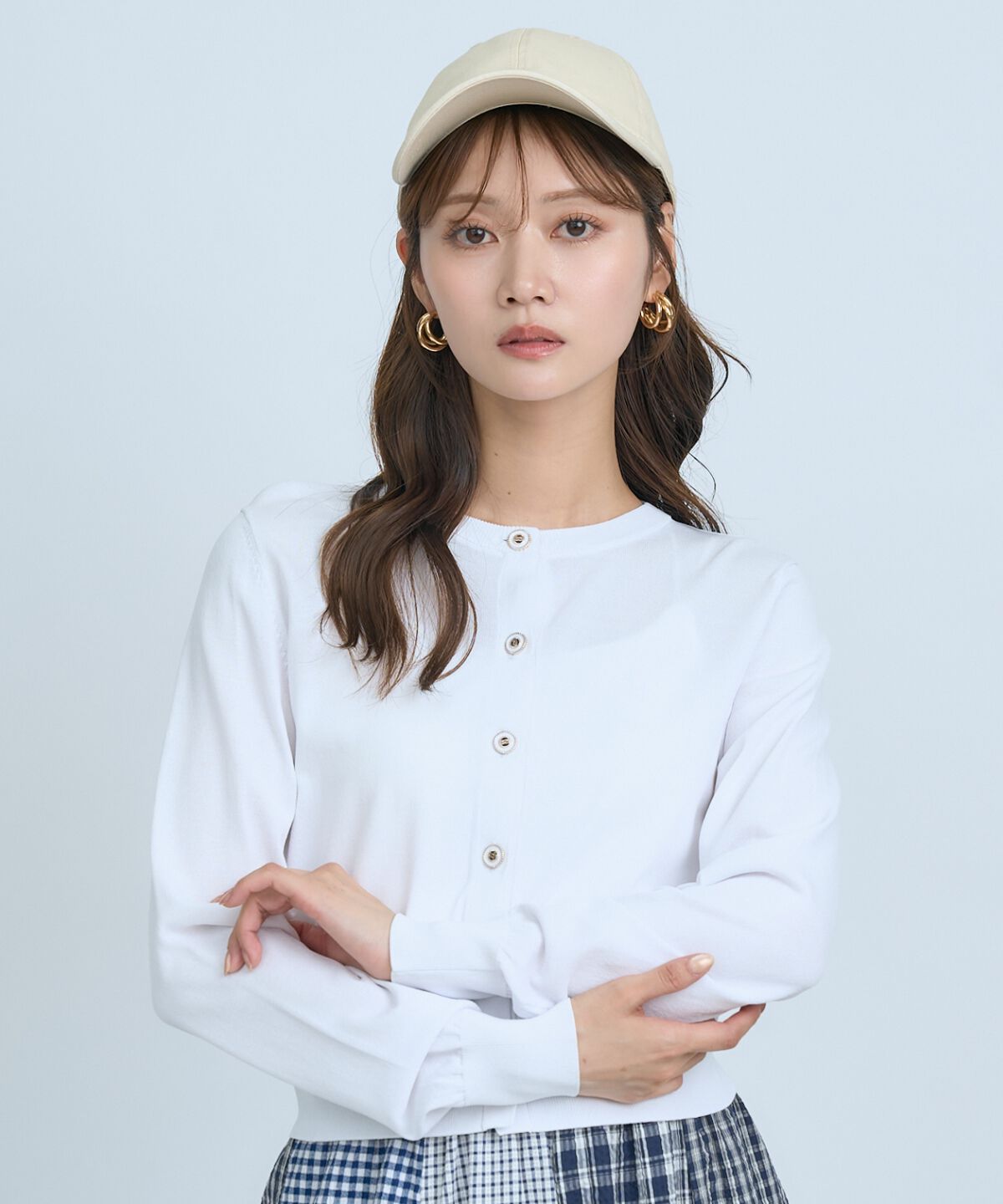 アンドクチュール「クルーネックカーディガン」|カーディガン|