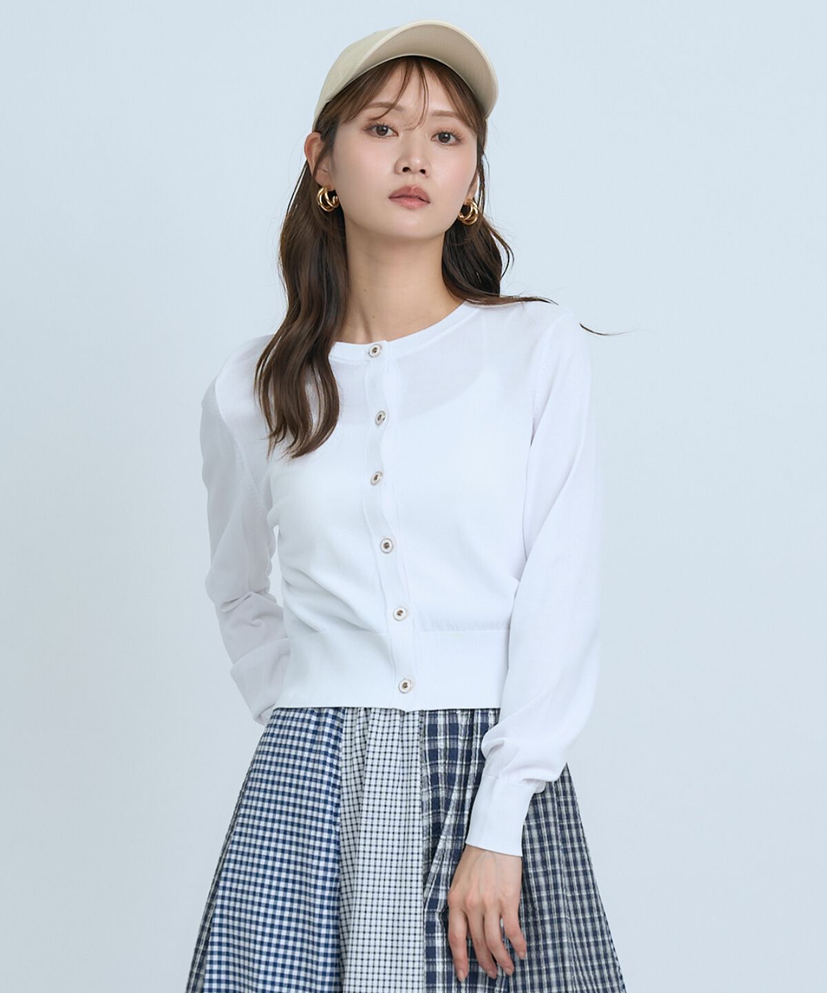 アンドクチュール「クルーネックカーディガン」|カーディガン|