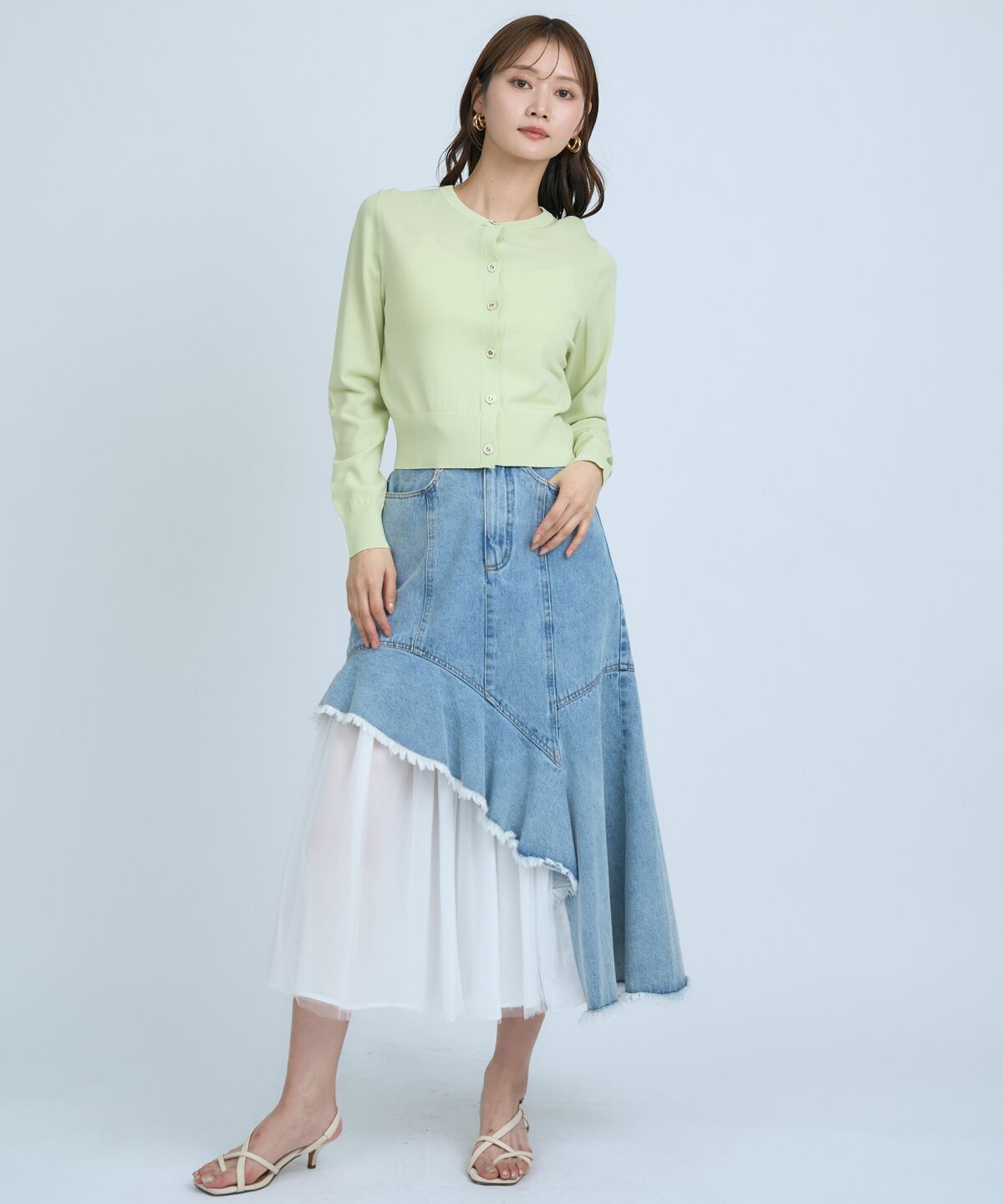 アンドクチュール「クルーネックカーディガン」|カーディガン|