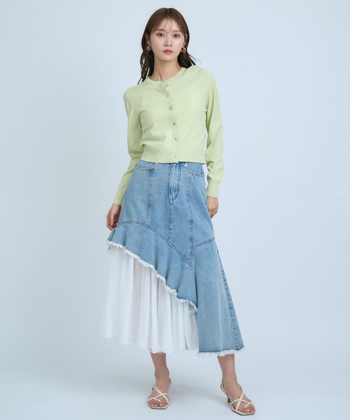 アンドクチュール「クルーネックカーディガン」|カーディガン|