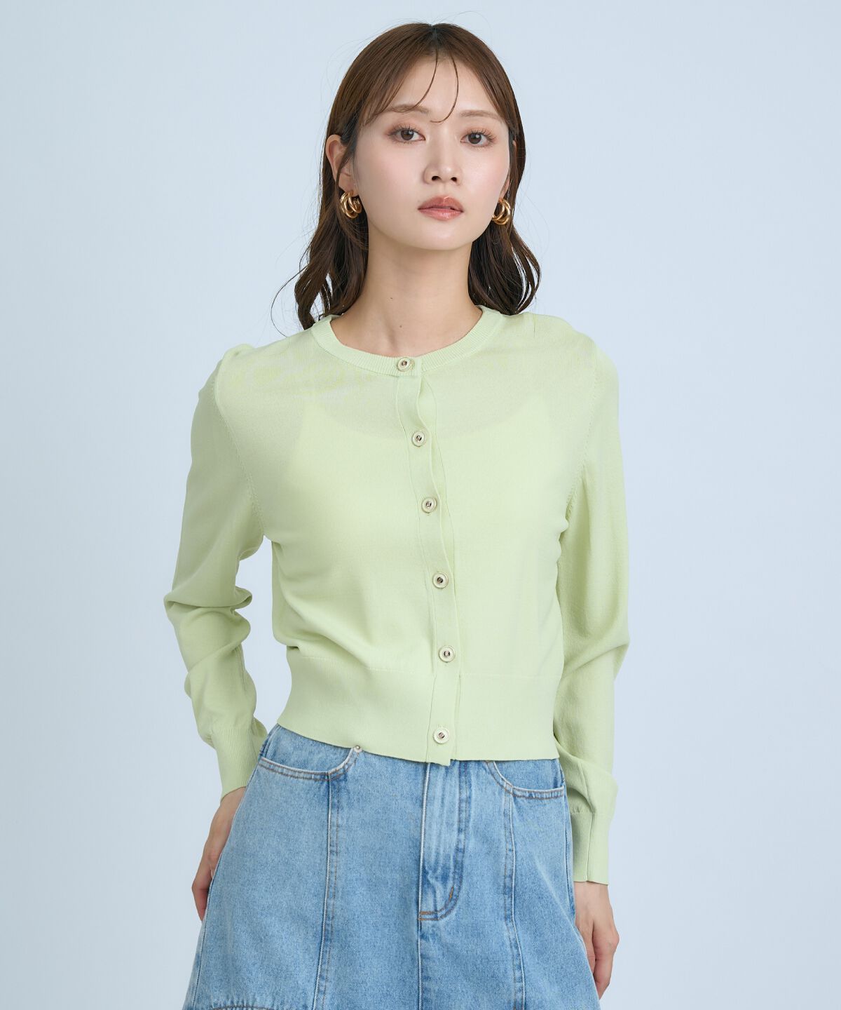 アンドクチュール「クルーネックカーディガン」|カーディガン|