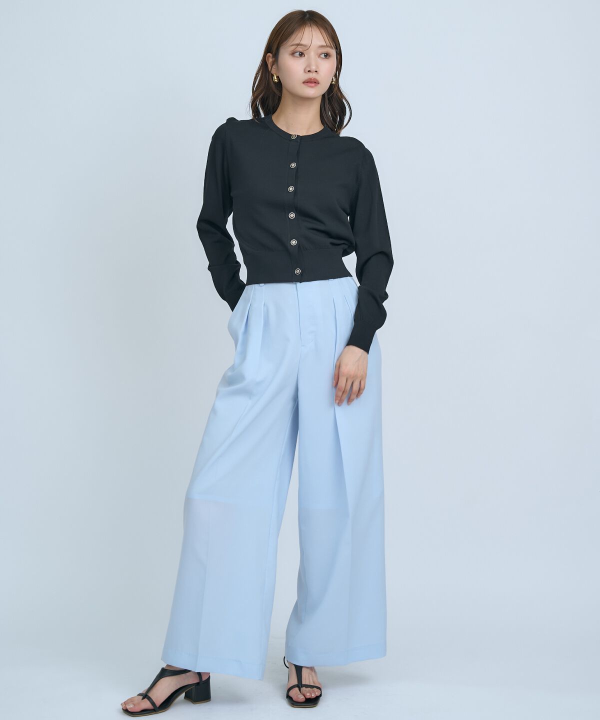 アンドクチュール「クルーネックカーディガン」|カーディガン|