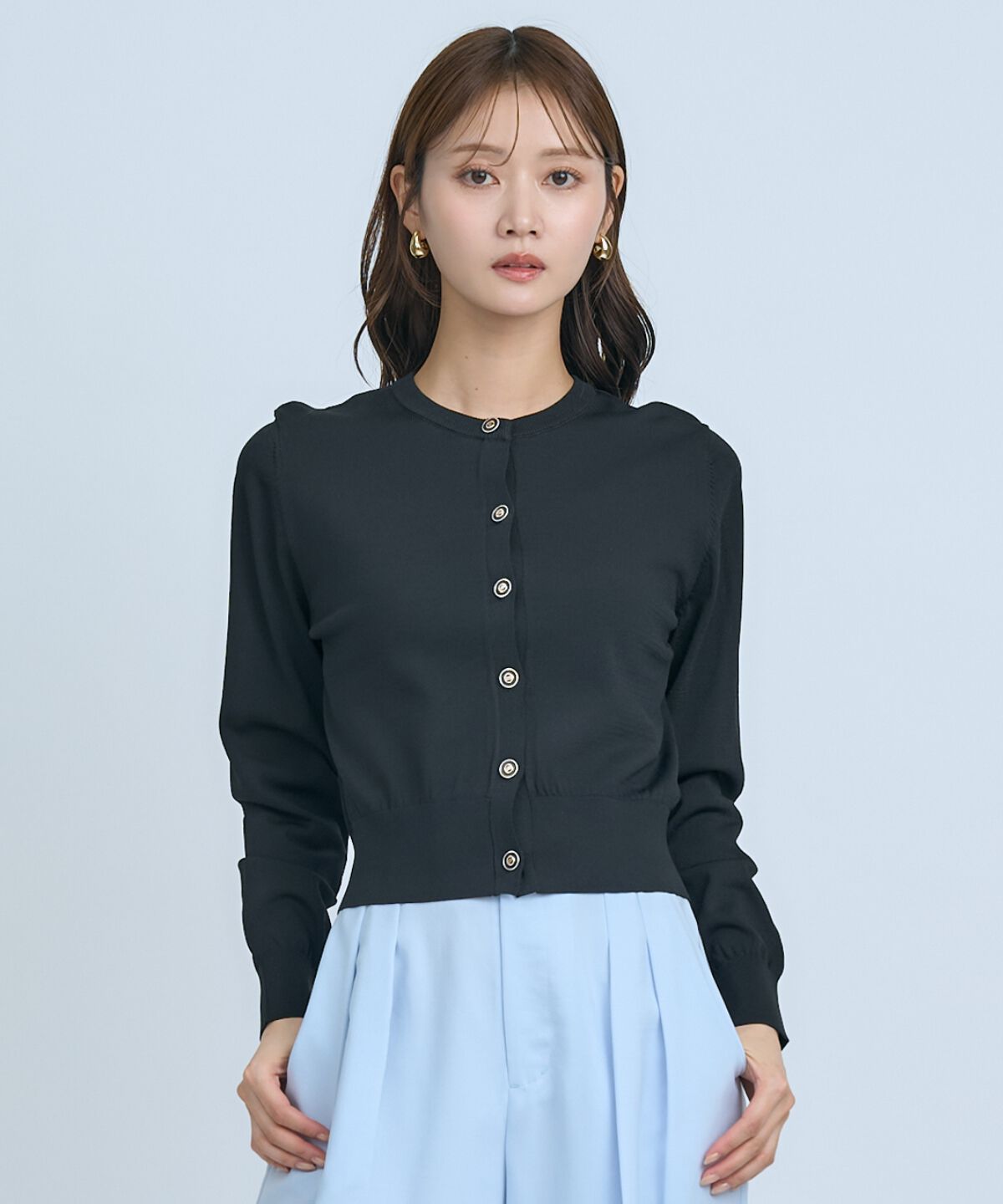 アンドクチュール「クルーネックカーディガン」|カーディガン|