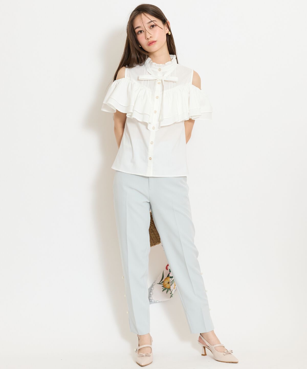 WILLSELECTION「パールデザインテーパードパンツ」|その他|