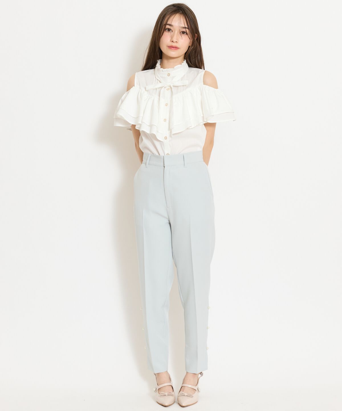 WILLSELECTION「パールデザインテーパードパンツ」|その他|