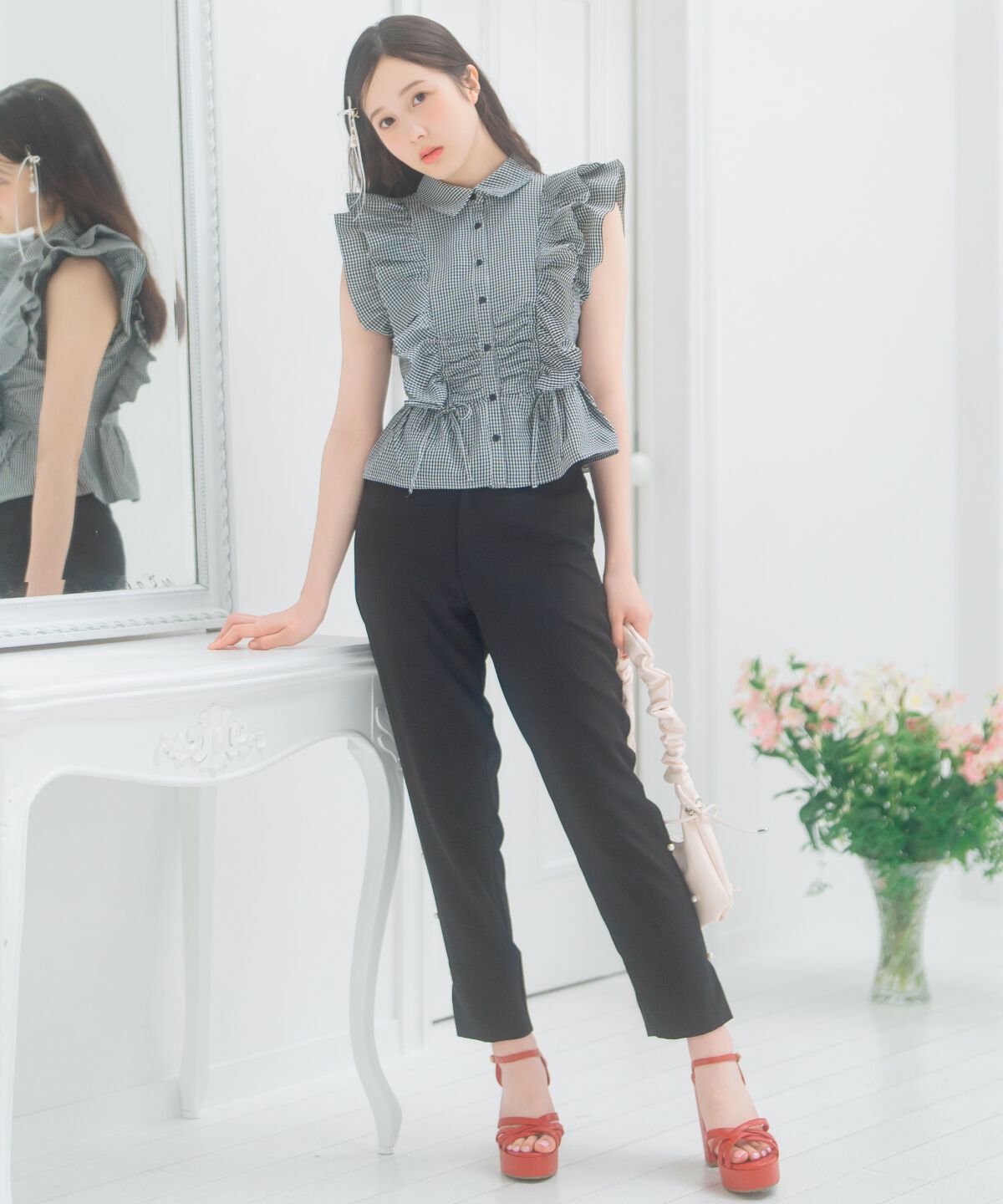 WILLSELECTION「パールデザインテーパードパンツ」|その他|