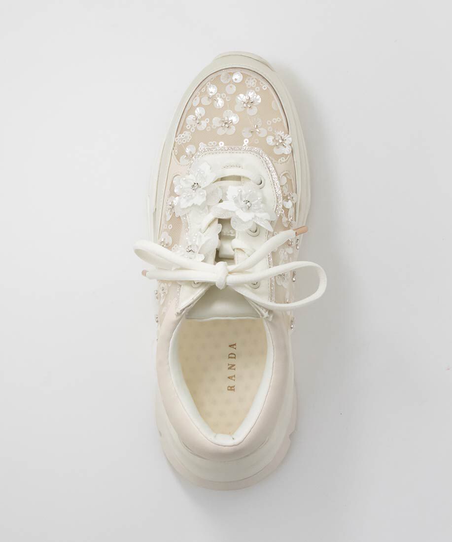  「【Flower Collection】2WAY フラワーデザインシアースニーカー」|スニーカー|