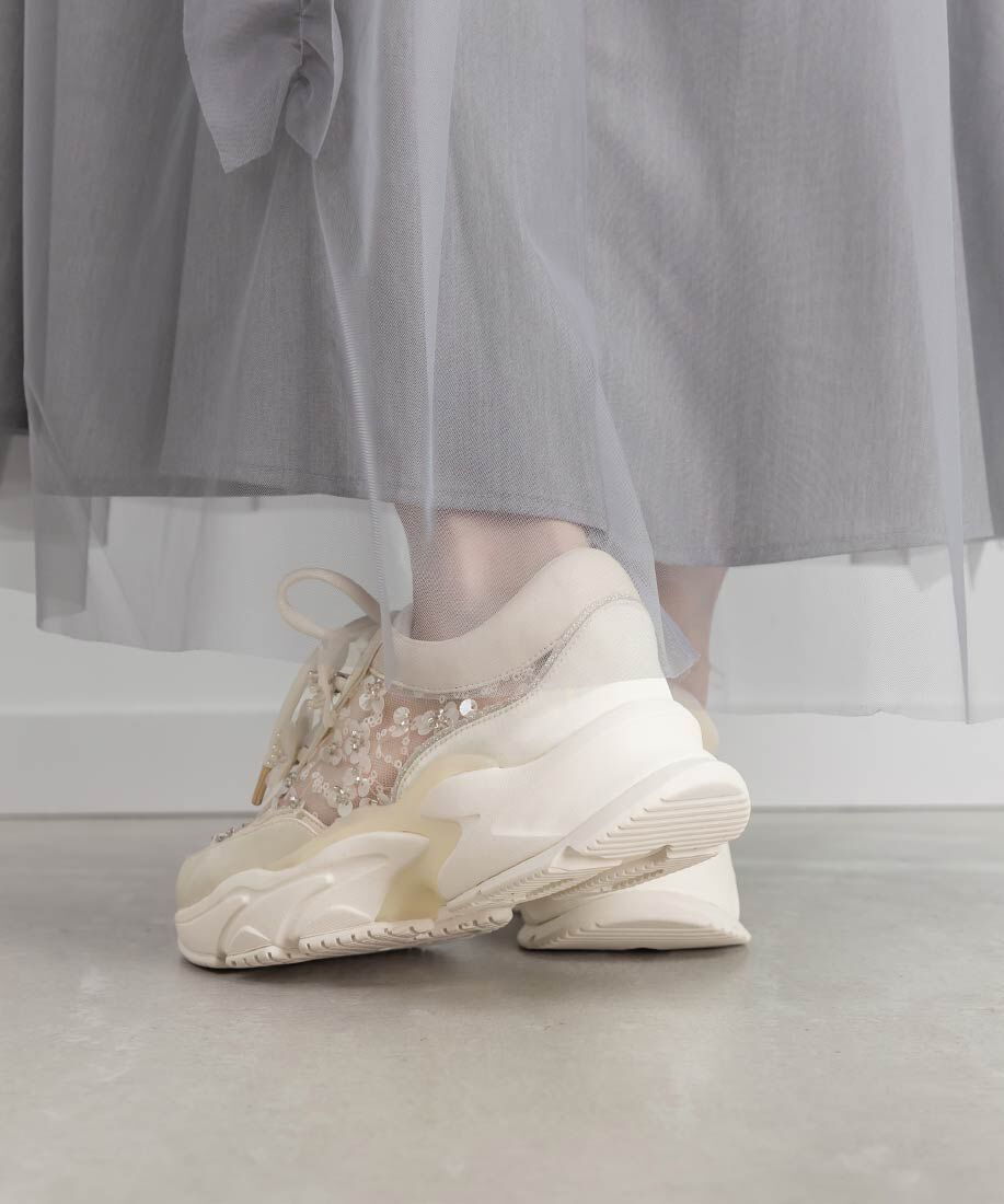  「【Flower Collection】2WAY フラワーデザインシアースニーカー」|スニーカー|