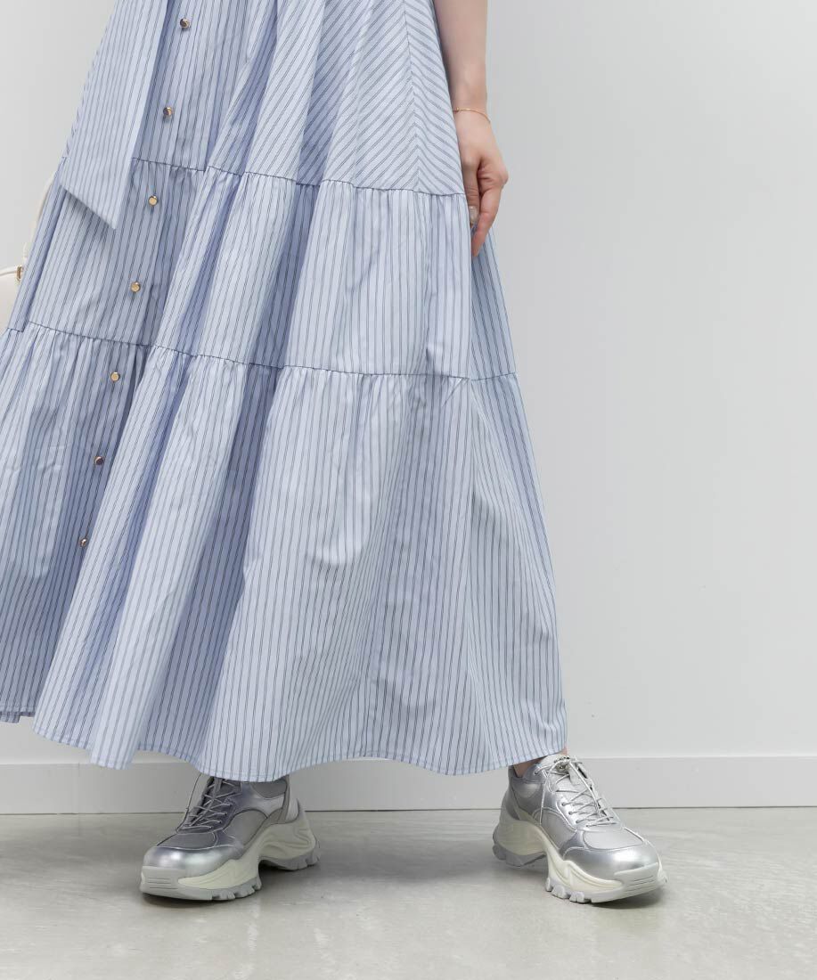  「フラワーパーツドローコードスニーカー」|スニーカー|