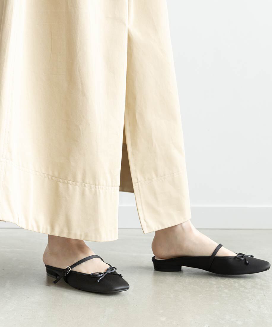  「バレエシューズライクミュールパンプス」|ルームシューズ|