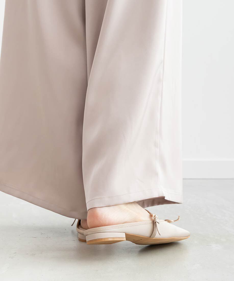  「バレエシューズライクミュールパンプス」|ルームシューズ|