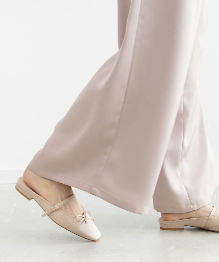  「バレエシューズライクミュールパンプス」|ルームシューズ|