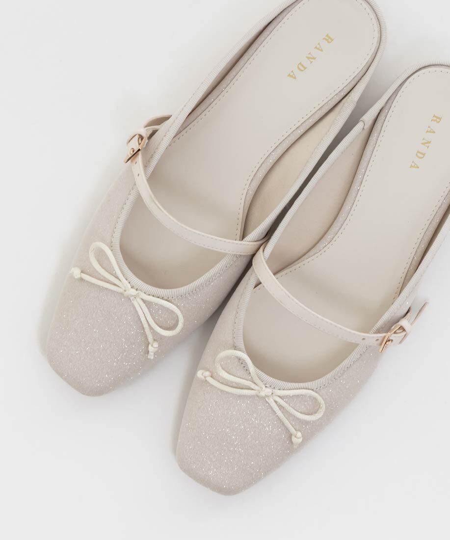  「バレエシューズライクミュールパンプス」|ルームシューズ|