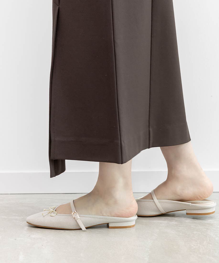  「バレエシューズライクミュールパンプス」|ルームシューズ|