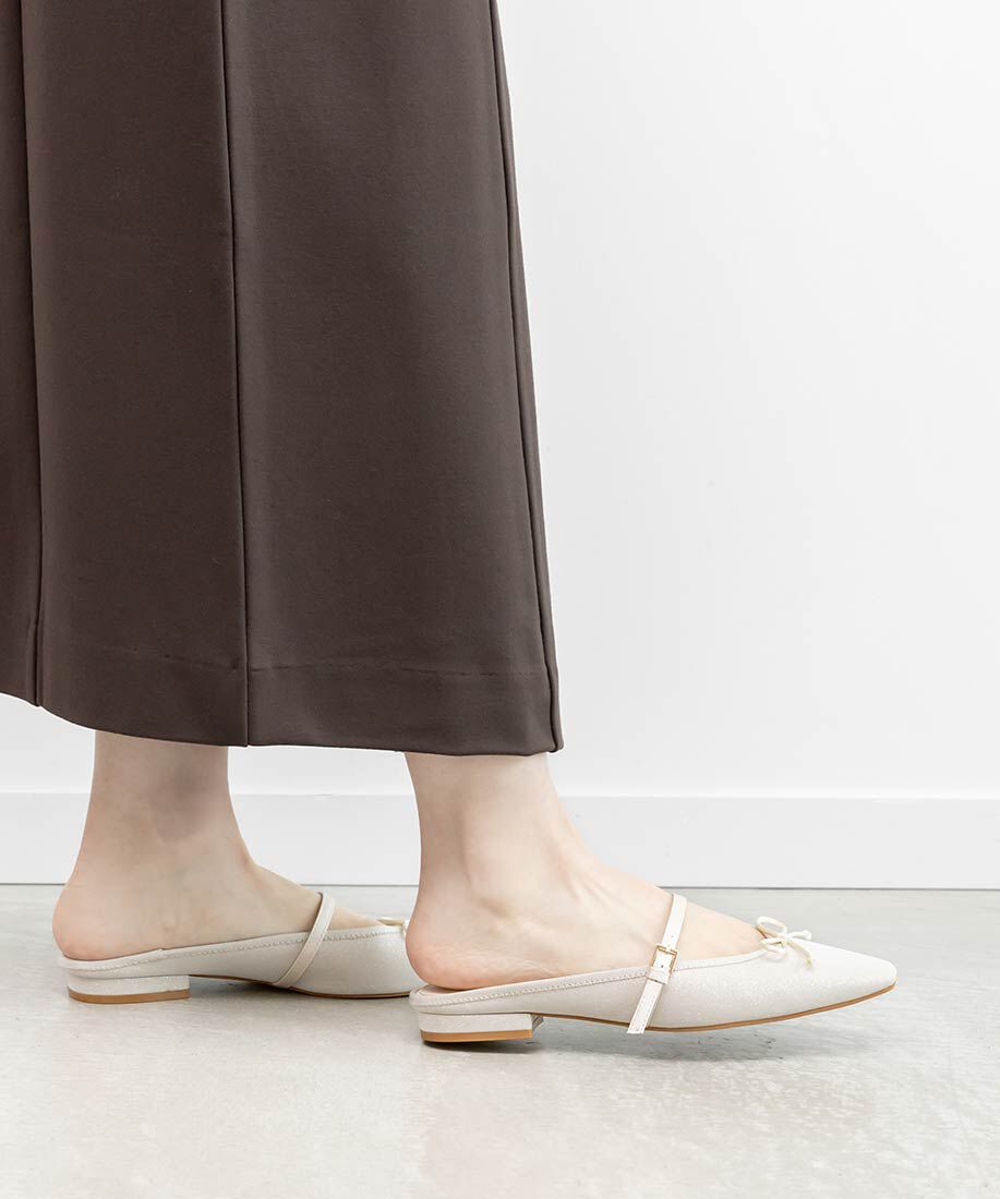  「バレエシューズライクミュールパンプス」|ルームシューズ|