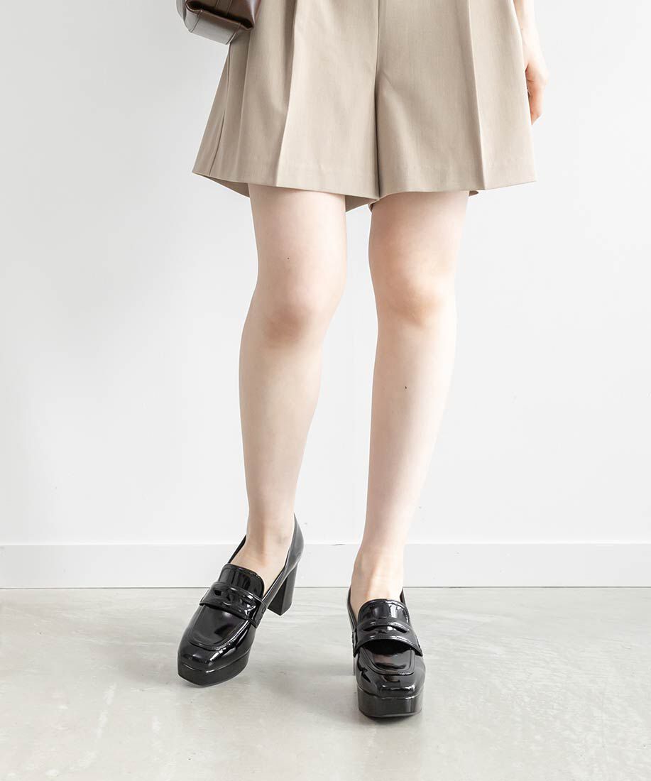  「ストームデザインヒールローファー」|ローファー|