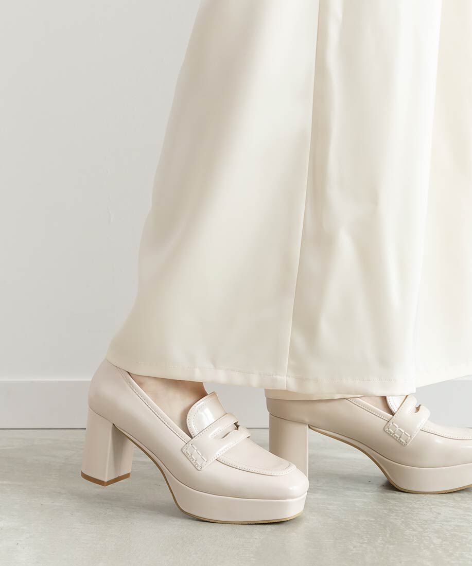  「ストームデザインヒールローファー」|ローファー|