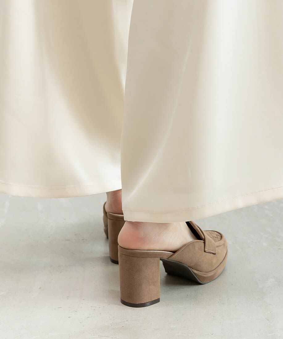  「ウーブンデザインミュールローファー」|ルームシューズ|