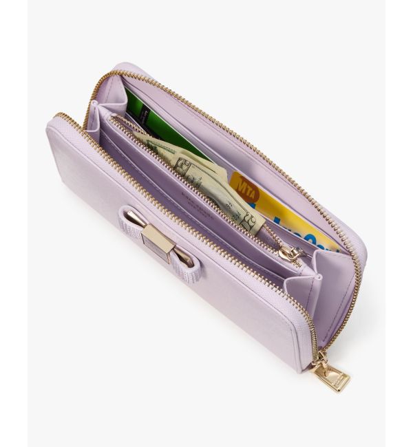 kate spade new york「モーガン ボウ ジップ アラウンド コンチネンタル ウォレット」|財布|