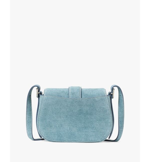 kate spade new york「ヌーヴォー デニム スエード ミニ サドル」|ショルダー・メッセンジャー|
