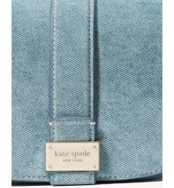 kate spade new york「ヌーヴォー デニム スエード ミニ サドル」|ショルダー・メッセンジャー|