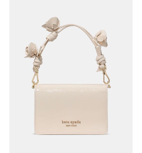 kate spade new york「ナターシャ クリンクル パテントレザー ミニ バッグ ウィズ ローズ ストラップ」|ストラップ|
