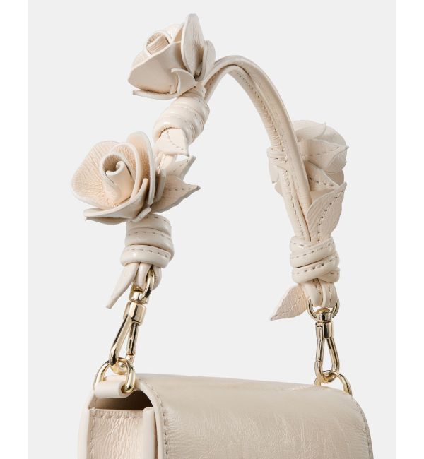 kate spade new york「ナターシャ クリンクル パテントレザー ミニ バッグ ウィズ ローズ ストラップ」|ストラップ|