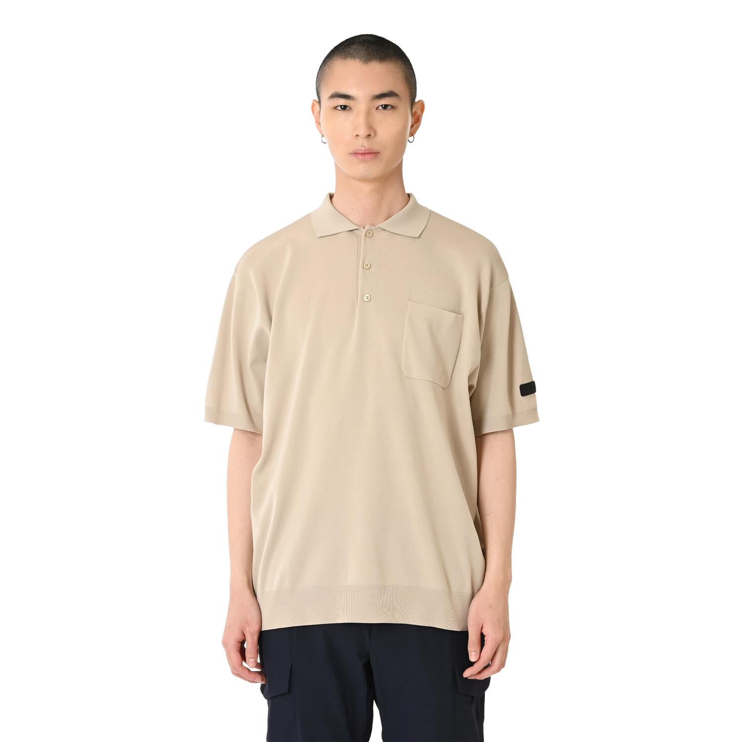 NEW BALANCE 「【NEW BALANCEｳｪｱ】M ﾆｯﾄﾎﾟﾛｼｬﾂ」|Tシャツ・カットソー|ベージュ