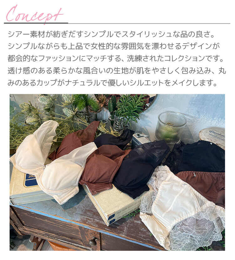 intesucre「アンテシュクレ らくしてキレイ ふわさらType ブラセット B-E/60-75 IBT376S」|インナー|