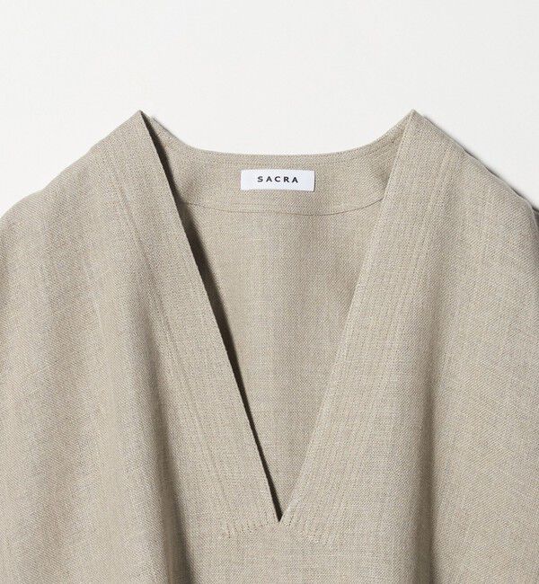 UNITED ARROWS「＜SACRA＞ラスティック Vネック トップ」|シャツ・ブラウス|