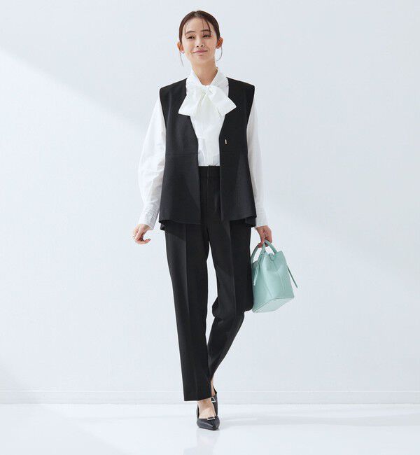 UNITED ARROWS green label relaxing「［size SHORT/TALLあり］パウドレ テーパード パンツ ウォッシャブル ストレッチ」|スラックス|