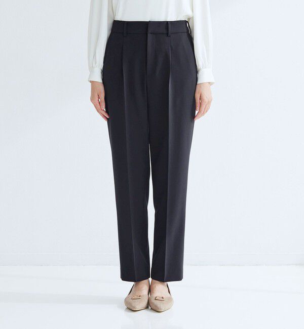 UNITED ARROWS green label relaxing「［size SHORT/TALLあり］パウドレ テーパード パンツ ウォッシャブル ストレッチ」|スラックス|