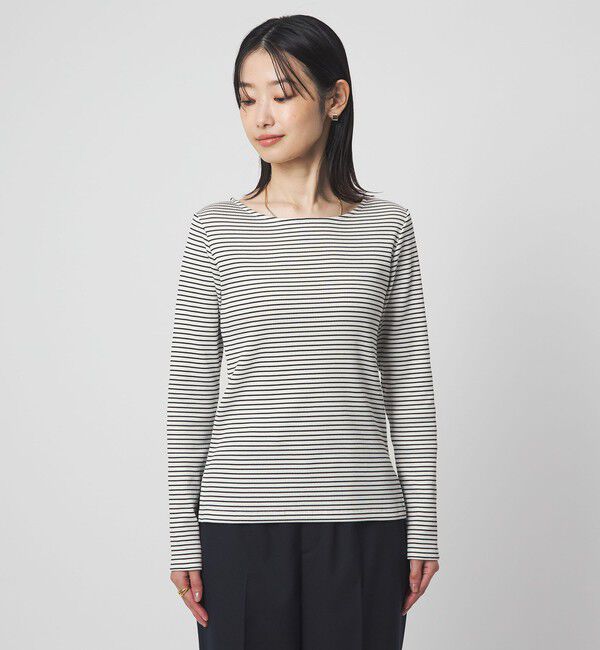 UNITED ARROWS green label relaxing「ブライトリブ ボートネック ロングスリーブ カットソー」|Tシャツ・カットソー|