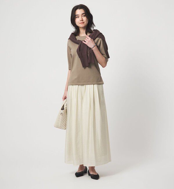 UNITED ARROWS green label relaxing「ボートネック ポンチ プルオーバー カットソー 接触冷感 UVカット」|Tシャツ・カットソー|