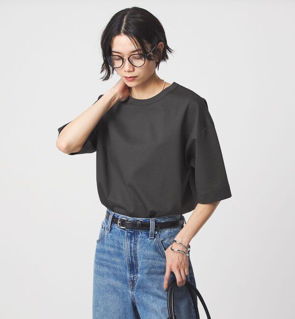 UNITED ARROWS green label relaxing「クロップド ポンチ Tシャツ」|Tシャツ・カットソー|