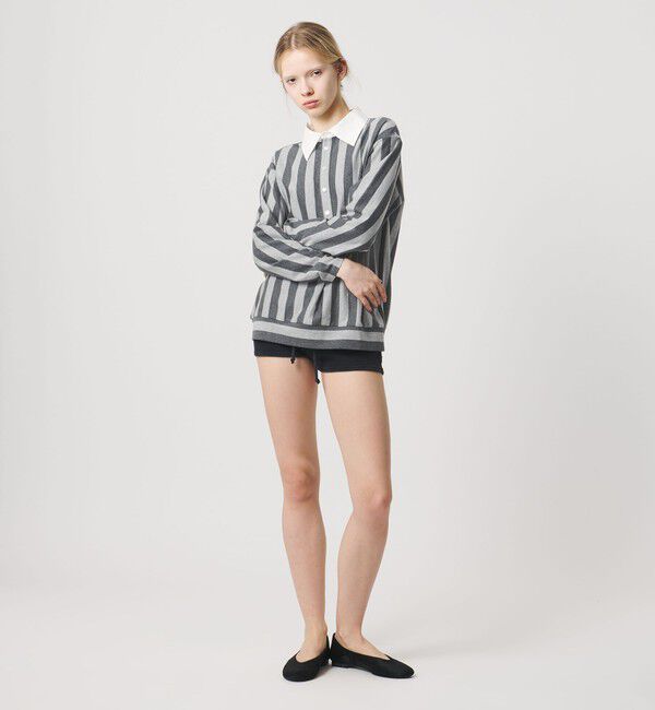 ATTISESSION「＜ATTISESSION＞コットン ストライプ ラガー シャツ」|ポロシャツ|