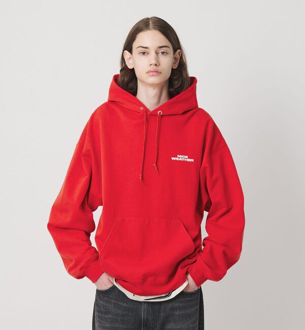 NICE WEATHER「＜NICE WEATHER＞スウェットフーディ」|パーカー|RED