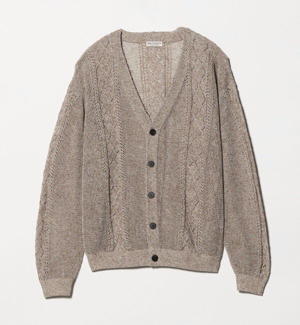 BEAUTY&YOUTH UNITED ARROWS「アイレットパターン シアー カーディガン 」|カーディガン|