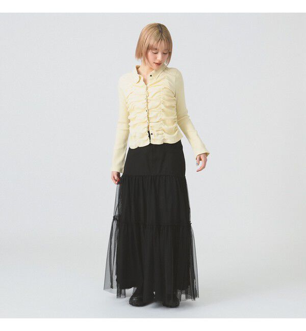 Ray BEAMS 「チュール キリカエ ティアード スカート」|スカート|