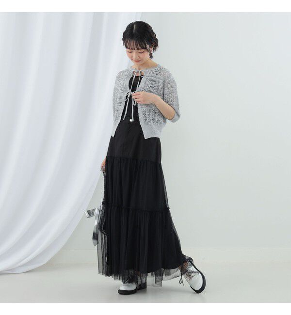 Ray BEAMS 「チュール キリカエ ティアード スカート」|スカート|