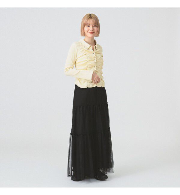 Ray BEAMS 「チュール キリカエ ティアード スカート」|スカート|