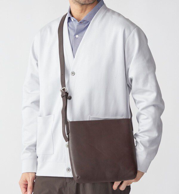 SHIPS「SHIPS: スマート レザー ショルダーバッグ」|ショルダー・メッセンジャー|ブラウン