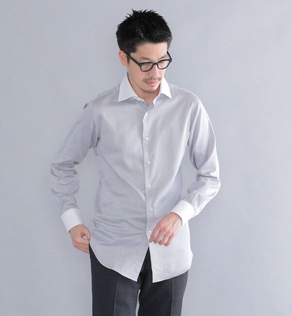 SHIPS「SHIPS: イージーアイロン ワイドカラー  クレリック シャツ」|シャツ・ブラウス|